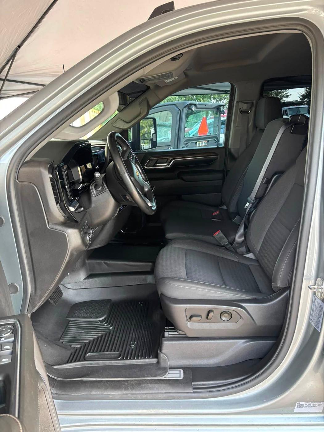 Clean pickup truck interior